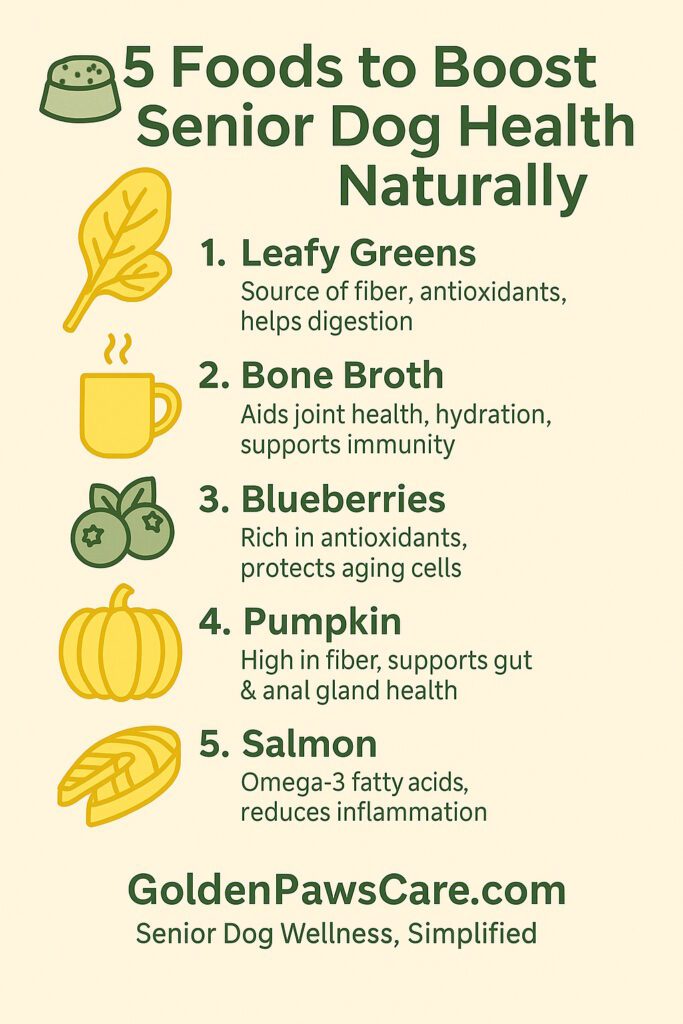 five foods to boost senior dog health