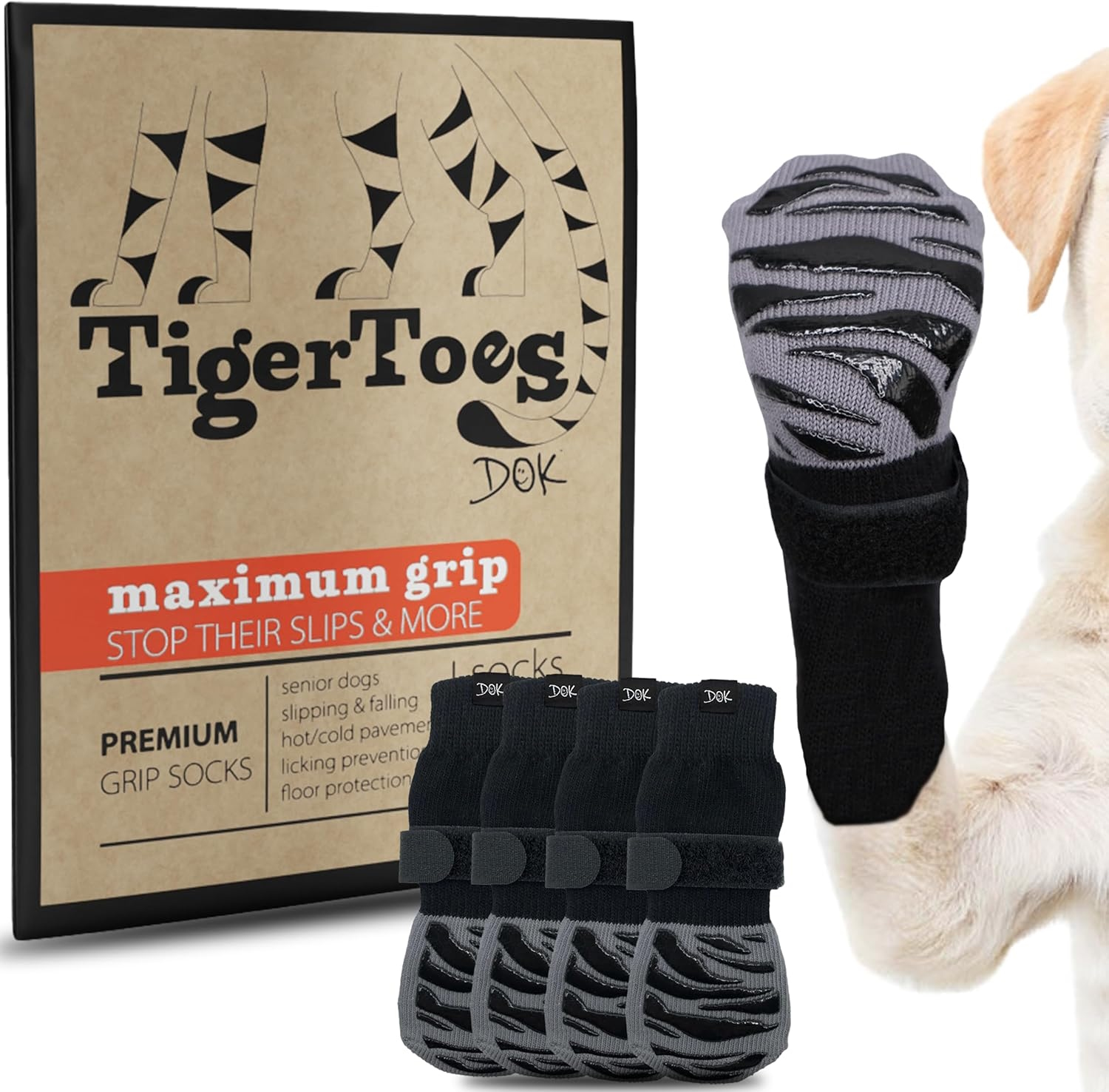 DOK TigerToes Non-Slip Socks
