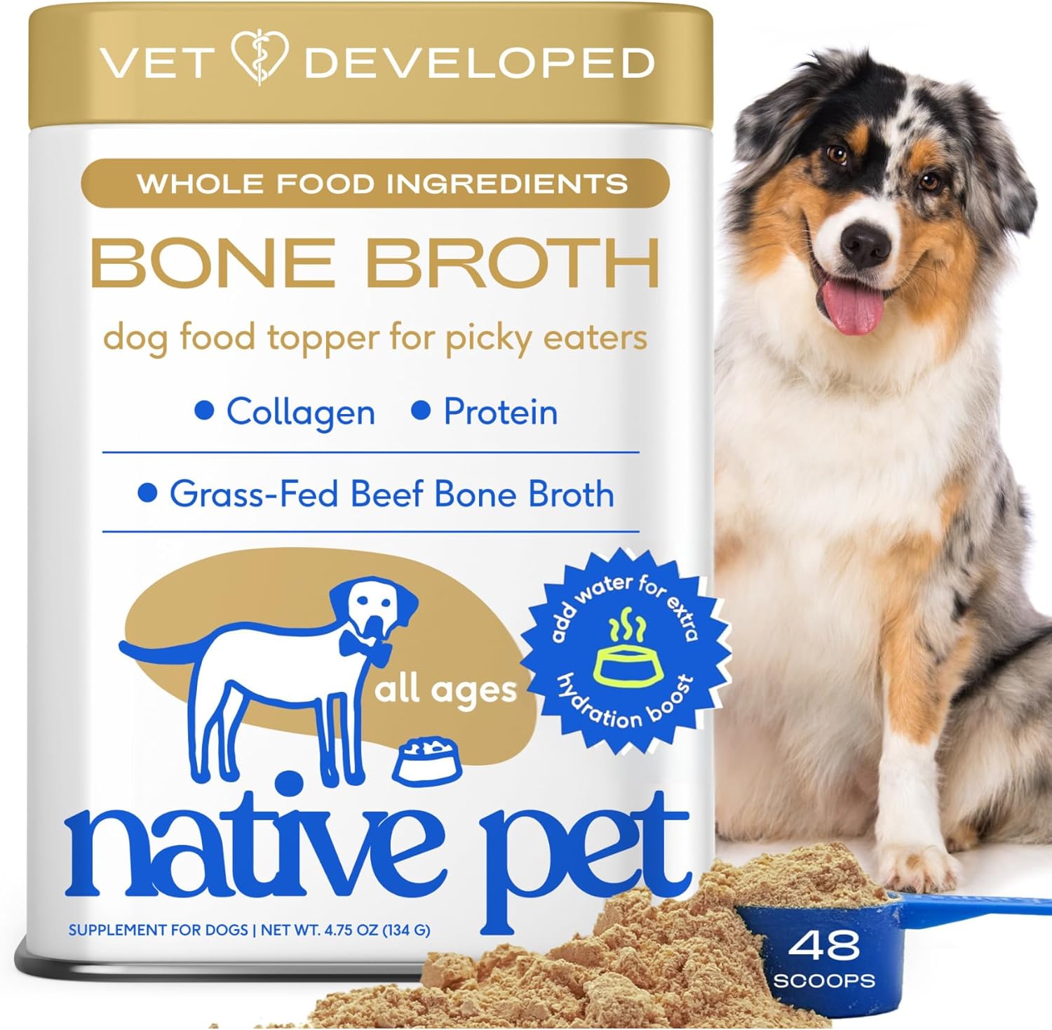Native Pet Bone broth topper for dogs
