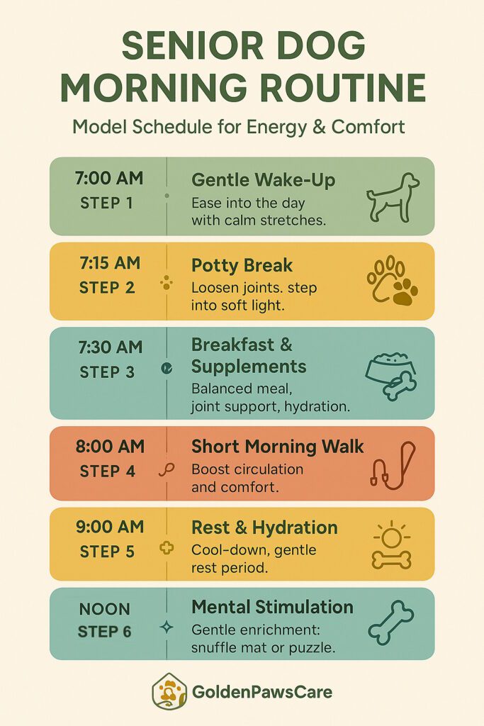 Senior Dog Morning Routine