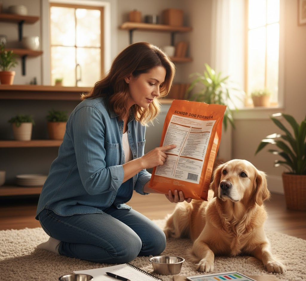 Senior Dog Food Label