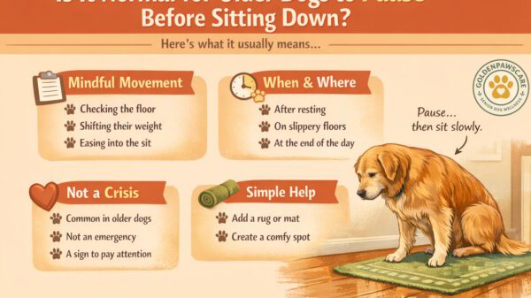 Is Your Older Dog Pausing Before Sitting? What It Really Means