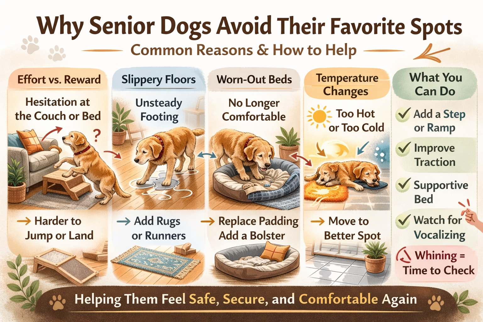 Why Senior Dogs Avoid Their Favorite Spots & How to Help