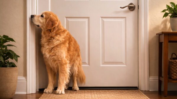 Old Dog Stands at Hinge Side of Door to Go Out? Here’s Why